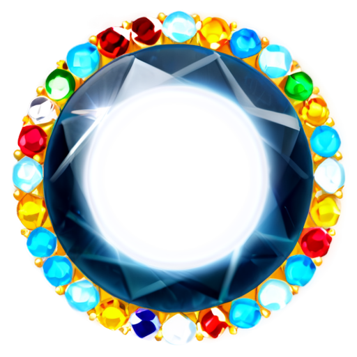 Circle of gems - icon | sticker