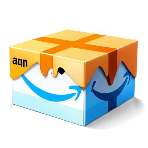 a white box with an amazon logo on it and a blue light coming out, toy package, loot box, amazon, package cover, box, prerendered isometric graphics, icon for an ai app, an ambient occlusion render, product design render, packaging, white box, rendered illustration, ambient occlusion render, asset store, appgamekit, product advertising, ecommerce photograph, magicavoxel, rendered image, with 3d render - icon | sticker