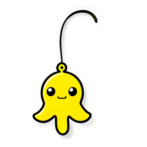 I want you to create a yellow icon that looks like it's hanging, with the word “AI” in it. - icon | sticker