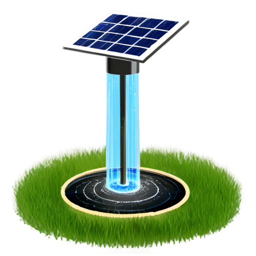 Solar water pump - icon | sticker