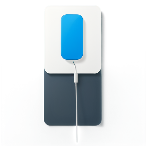 wallbox Charging station electro car, realistic, blue, white, symple - icon | sticker