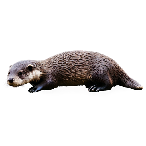 Gestalt picture with an otter - icon | sticker