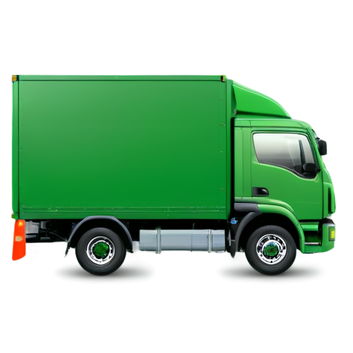 Lkw mit Paketen im Laderaum, Rückansicht wareneingang, grüner Icon 200 x200 px - icon | sticker