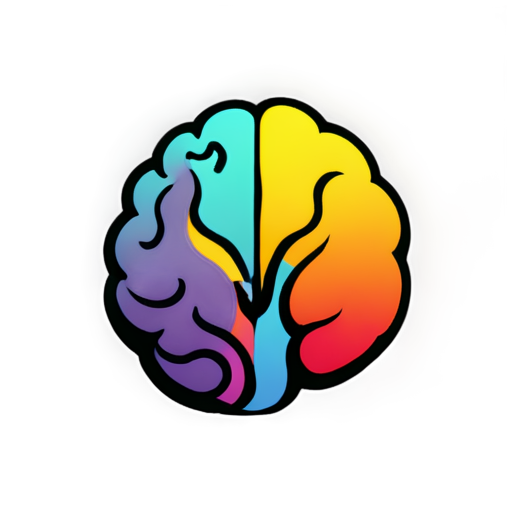 Second brain, fantasy colours - icon | sticker