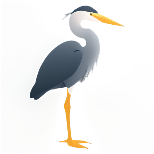 Heron in profile - icon | sticker