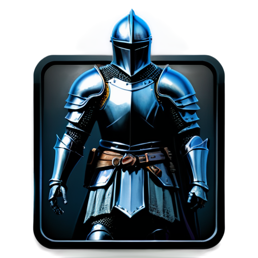 Knight square icon - icon | sticker