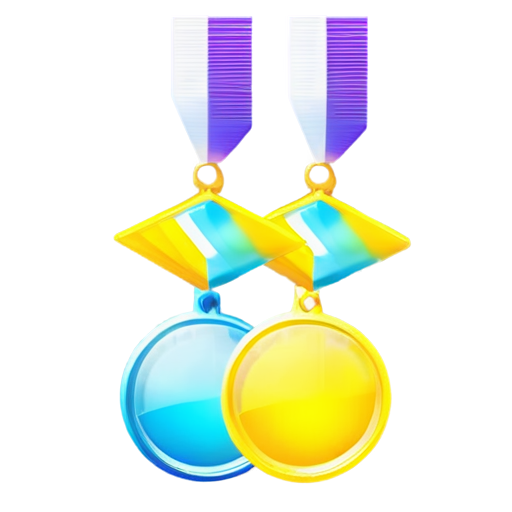 High Quality medal yellow color - icon | sticker