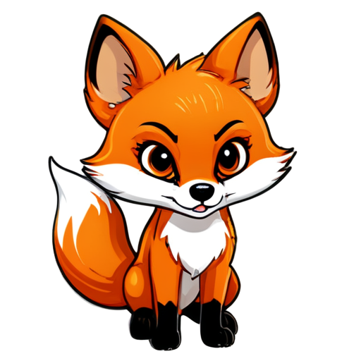 Angry fox - icon | sticker