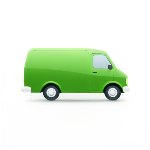 delivery car green - icon | sticker