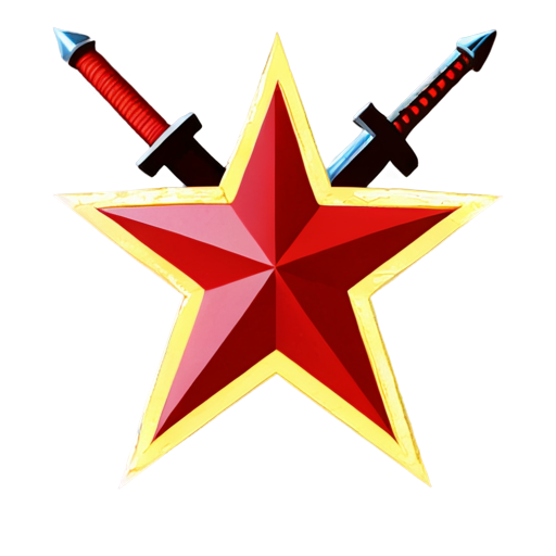 soviet red star with sword - icon | sticker