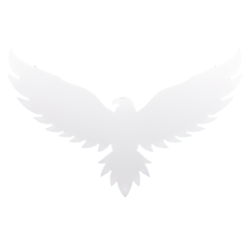 T-shaped eagle, in a sharp style - icon | sticker