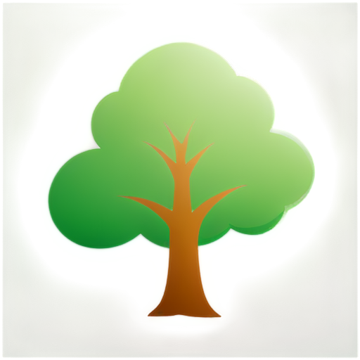 плоская icon, tree - icon | sticker