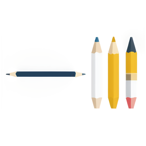 Multiple pencils and an eraser - icon | sticker