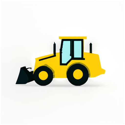 flat minimalistic icon for Company for rental of construction equipment. Main component is buldozer - icon | sticker