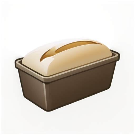 Create a medieval-themed icon representing food, specifically a loaf of bread, for a real-time strategy game. The icon should be in a clean and detailed line art style, with an emphasis on the shape and texture of bread typical of the medieval period. Incorporate medieval design elements such as subtle embellishments or borders that are typical of medieval artwork. The primary color should be grey, giving the icon a monochromatic, hand-drawn appearance that resembles old parchment illustrations or medieval signage. Ensure that the icon is easily recognizable as food, suitable for use in a game UI. - icon | sticker