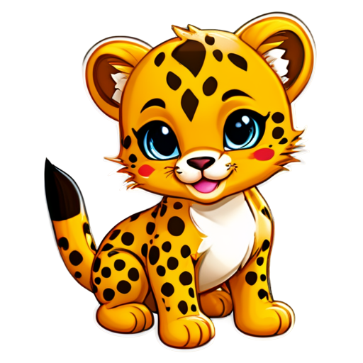 Leopard Flowers - icon | sticker