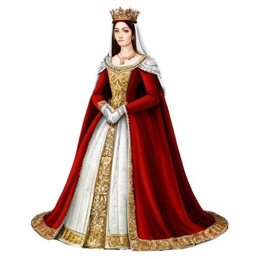 medieval queen, paint style - icon | sticker