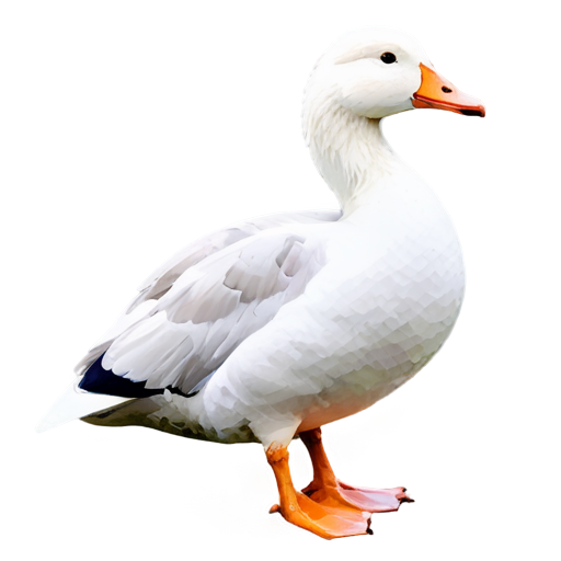 domestic goose, paint style - icon | sticker