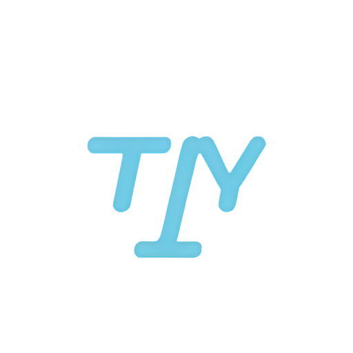 law flat icon with only with 2 colors without details in transparent background with the word TYY in bold font - icon | sticker