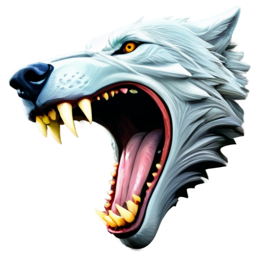 one broken wolf fang - icon | sticker