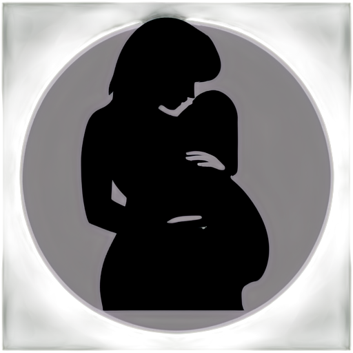 heavily pregnant woman - icon | sticker