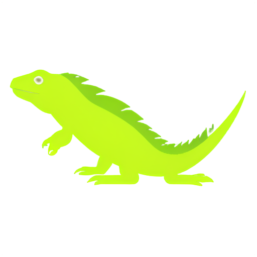 An playful looking iguana - icon | sticker