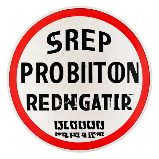 general prohibition sign - icon | sticker