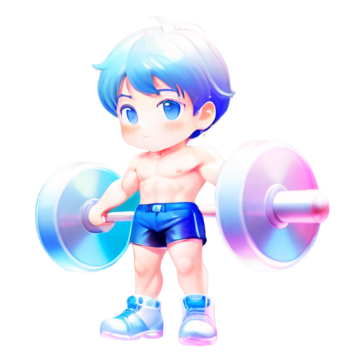 a European-looking boy doing pull-ups - icon | sticker