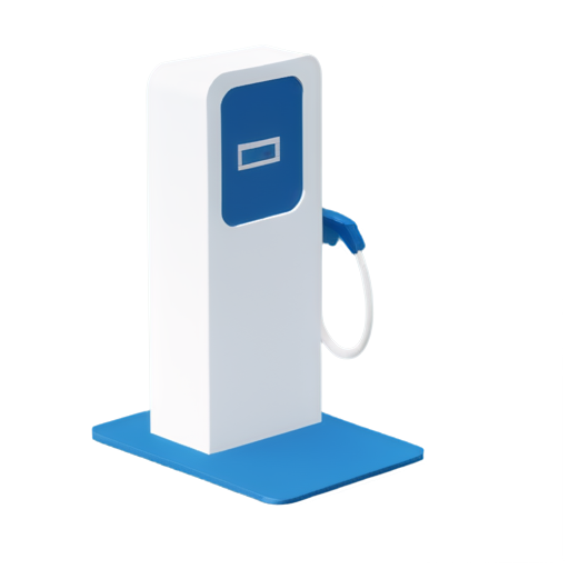 wallbox Charging station electro car, blue, white, sympel, pictogram - icon | sticker