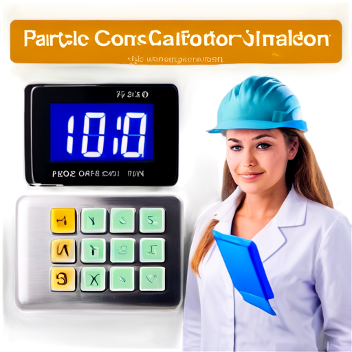 Particle Concentration calculator for clean room builder company - icon | sticker