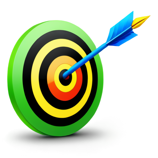 target with arrow 3d icon - icon | sticker