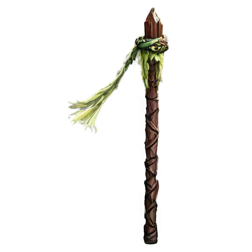 The wooden staff of the druid without druid - icon | sticker