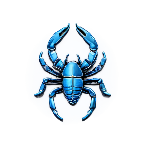 icon of the zodiac sign Scorpio blue color - icon | sticker