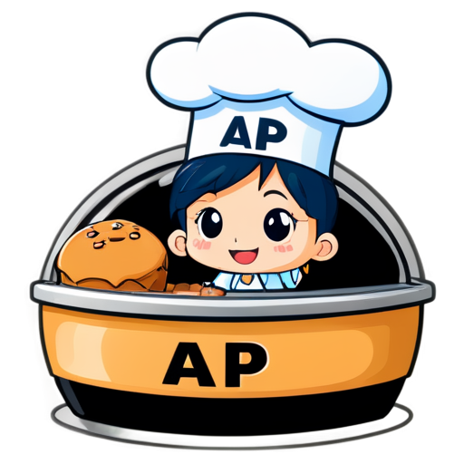 the word "API" coming out of a bakery oven - icon | sticker