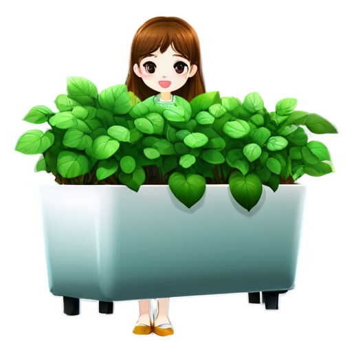 Hydroponics Planter without person - icon | sticker