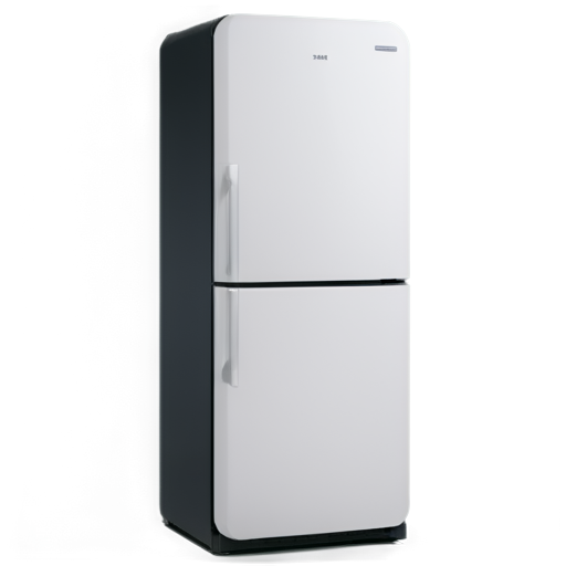 Refrigerator black and white - icon | sticker