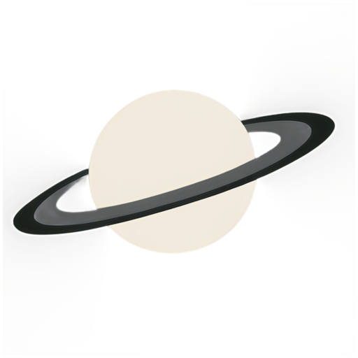 simple drawing of saturn, white, no inscription - icon | sticker