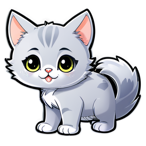 gray cat paw - icon | sticker