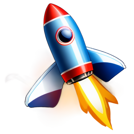 Use H to form a rocket - icon | sticker