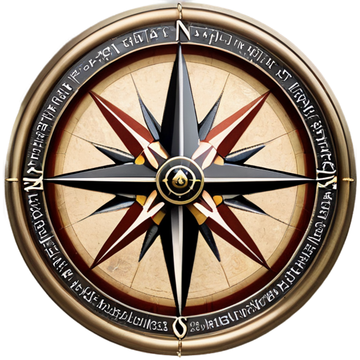 medieval compass - icon | sticker