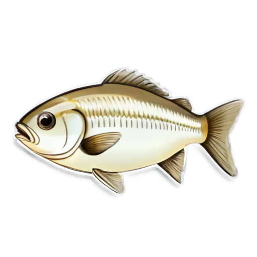 chub fish, minimalism - icon | sticker