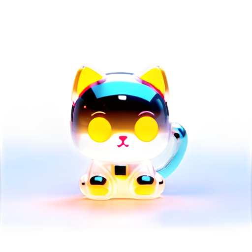 cyberpank robocat - icon | sticker