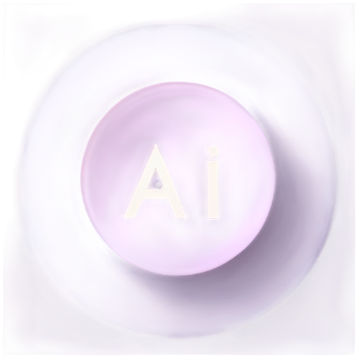 A beautiful purple circle with a beautiful word "AI" in it - icon | sticker