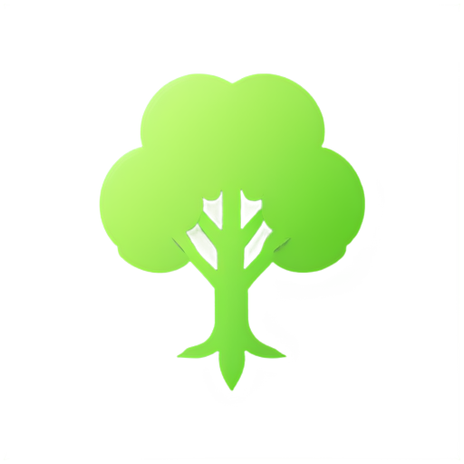 Energy, happiness, light, love, nature, green colour, trees - icon | sticker
