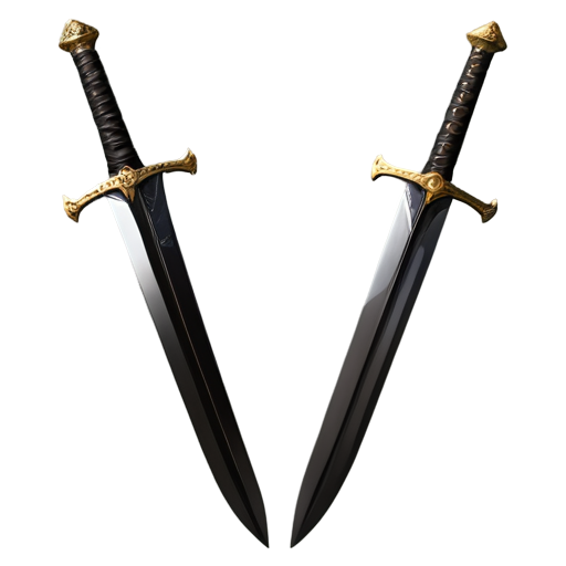 medieval black swords - icon | sticker