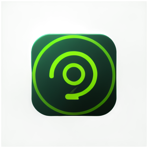 simple dark green cyberpunk neon themed app icon for flashlight - icon | sticker