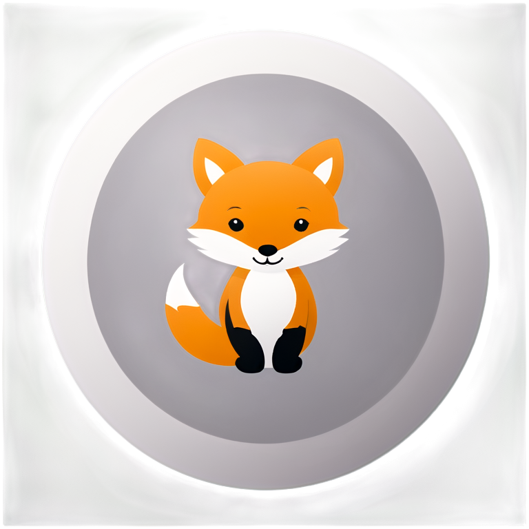 An icon, in a circle, a fox portrait, a plane vector, - icon | sticker