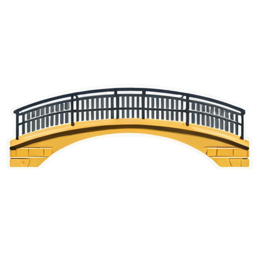 bridge over railroad, vector icon - icon | sticker