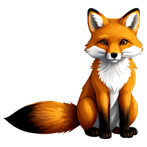 Fox with ruler - icon | sticker