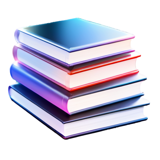 A stack of books with the letters 'FB' - icon | sticker